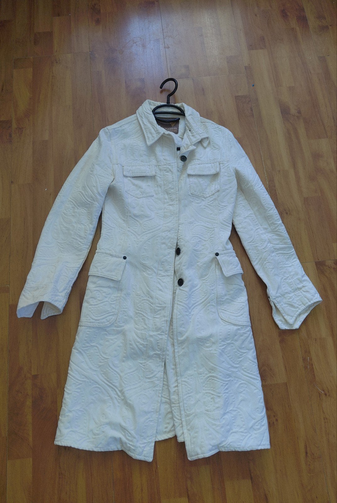Guess Zomer/Lente Manteljas - Crème met Patroon, Maat 38/40 (M), Guess, Wit, Ophalen of Verzenden