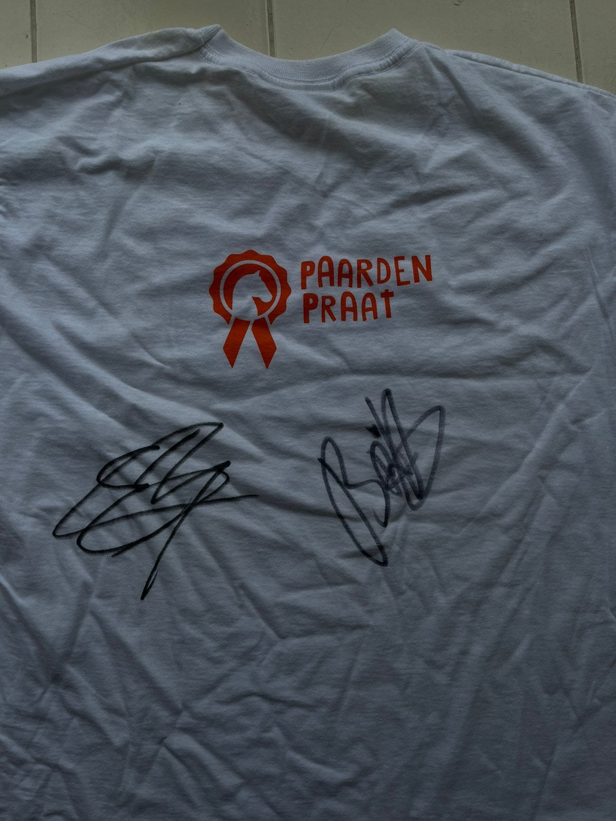 GESIGNEERD shirt paardenpraattv, Dieren en Toebehoren, Paardrijkleding, Kinderen, Ophalen of Verzenden, Bovenkleding, Nieuw