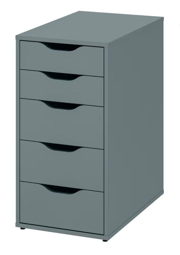 Ladekastje Alex Ikea grijs-turkoois, in nieuwstaat!, Huis en Inrichting, Ophalen, Minder dan 50 cm, 5 laden of meer, Zo goed als nieuw