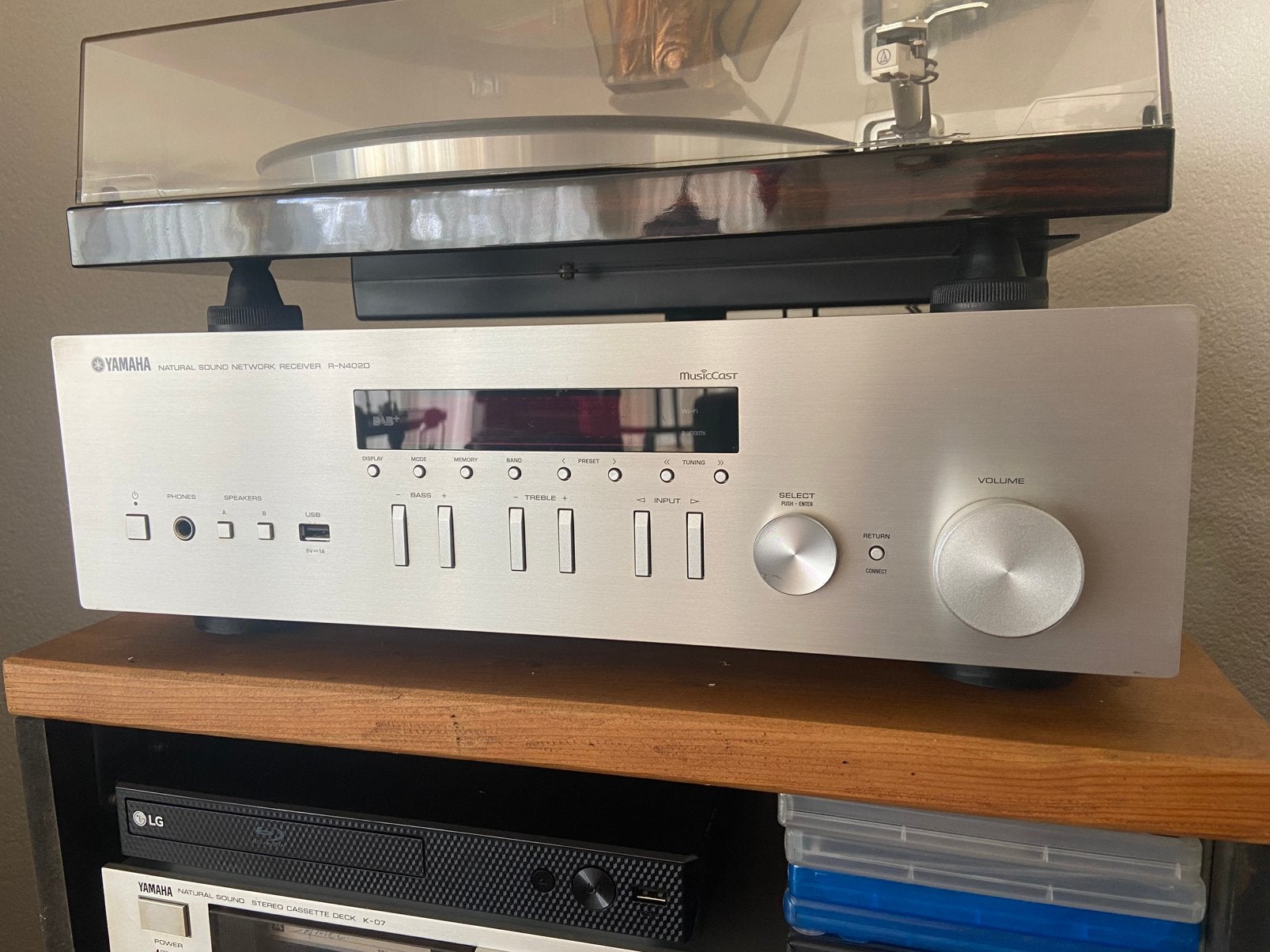 Yahama R-N 402D natural sound netwerk Receiver, Yamaha, Ophalen of Verzenden, Zo goed als nieuw, 60 tot 120 watt