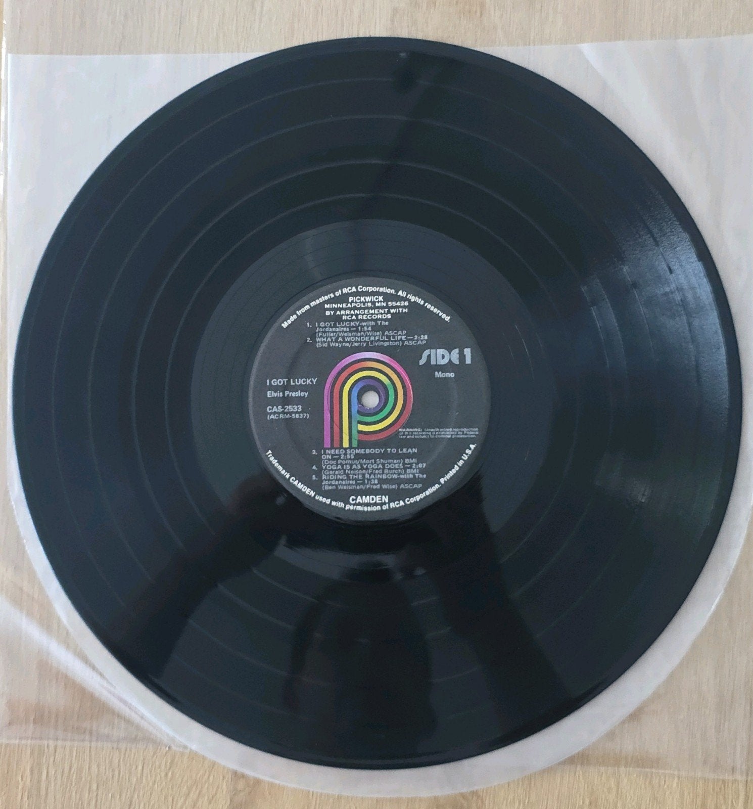 Elvis Presley - I Got Lucky LP (1971) zonder hoes, LP, Gebruikt, Ophalen of Verzenden, 12 inch