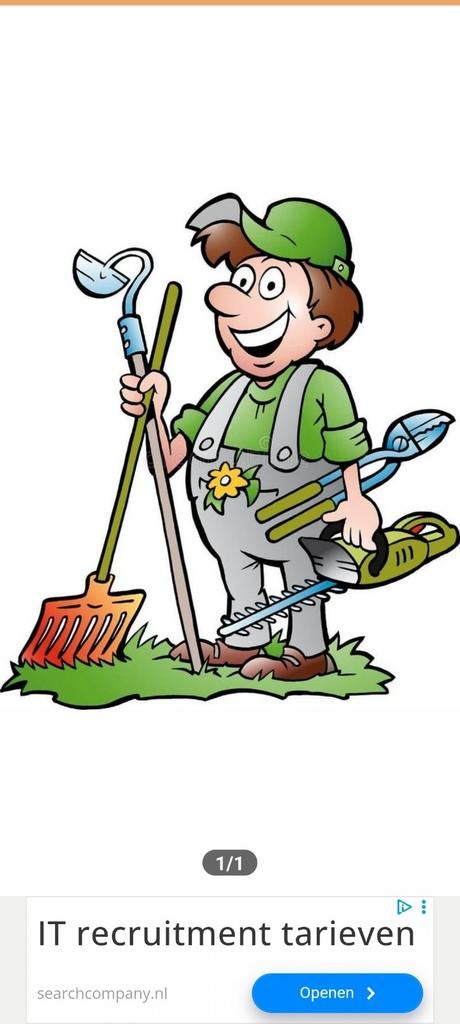 Tuinman 15 jaar ervaring, Vacatures, 33 - 40 uur, Vanaf 10 jaar, Overige vormen