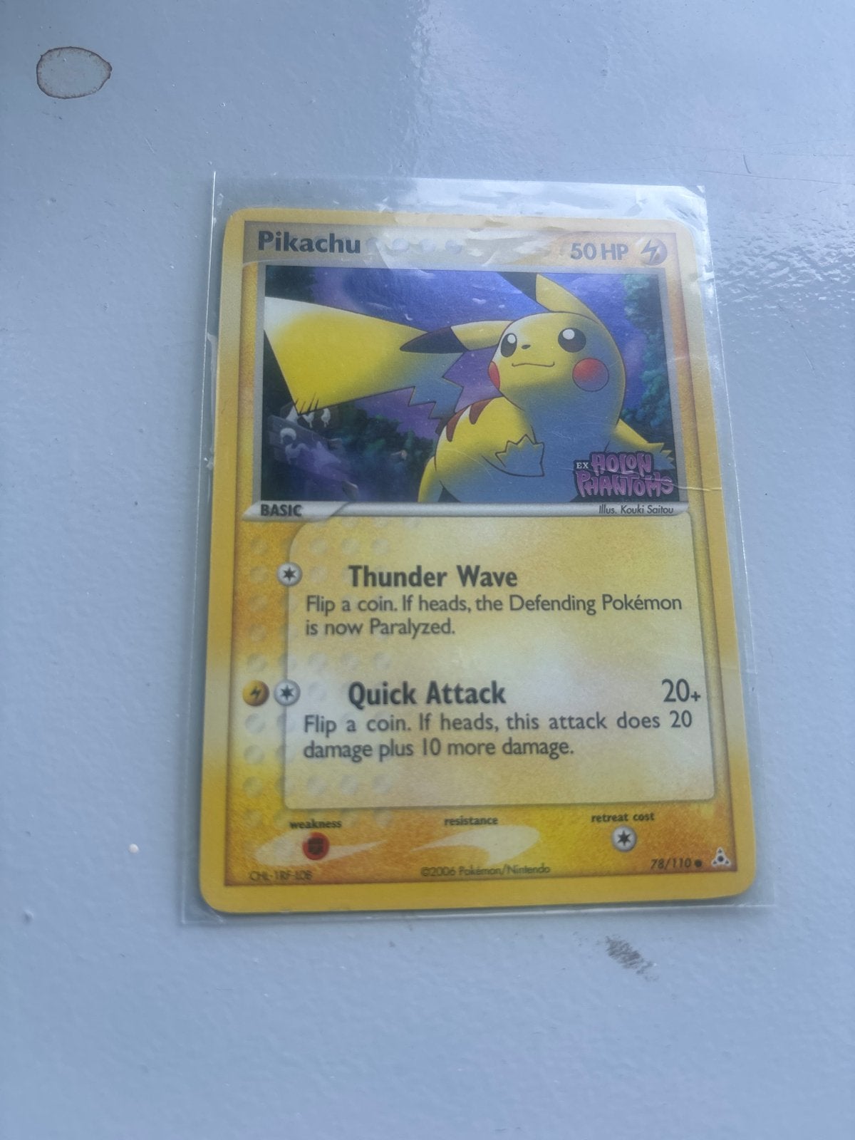 Pikachu Pokémon Kaart 2006 EX Holon Phantoms 78/110, Ophalen of Verzenden, Gebruikt, Losse kaart