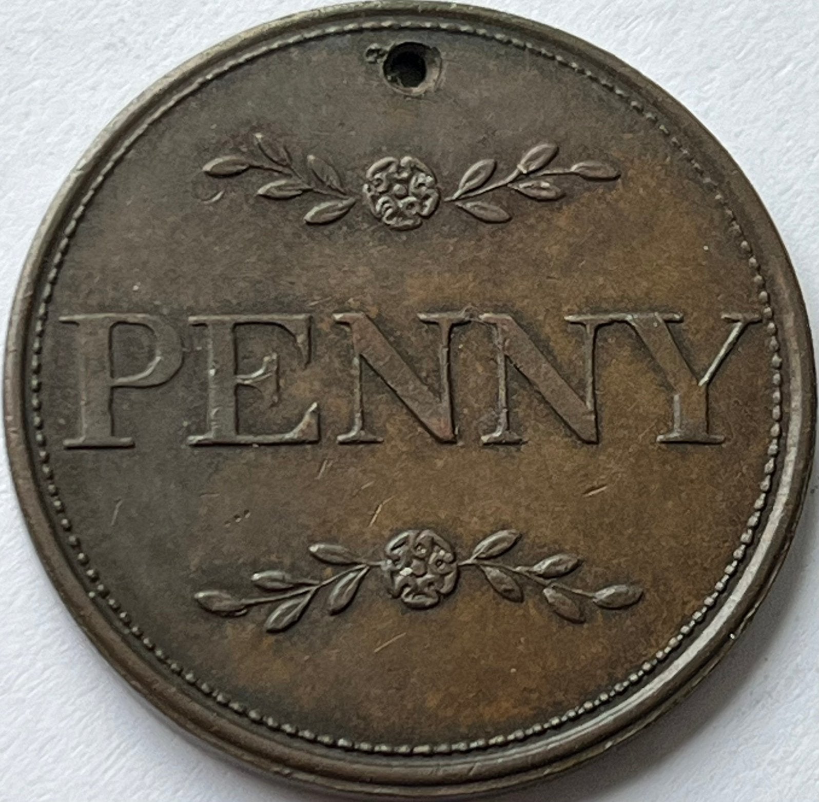 Engeland penny token 1800, Ophalen of Verzenden, Overige landen, Losse munt