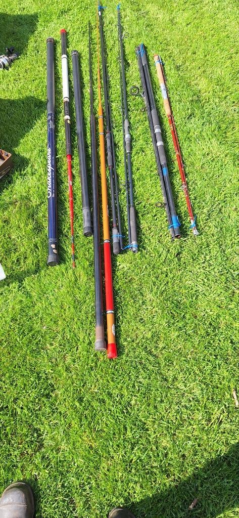 Diverse visspullen: hengels, molens en accessoires, Watersport en Boten, Hengelsport | Algemeen, Ophalen, Gebruikt, Complete hengel