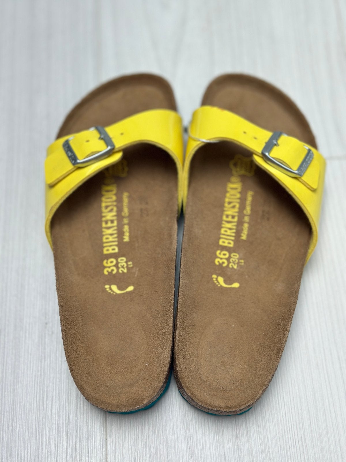 Nieuwe Birkenstock Madrid slippers- Maat 36, Slippers, Geel, Nieuw, Ophalen of Verzenden