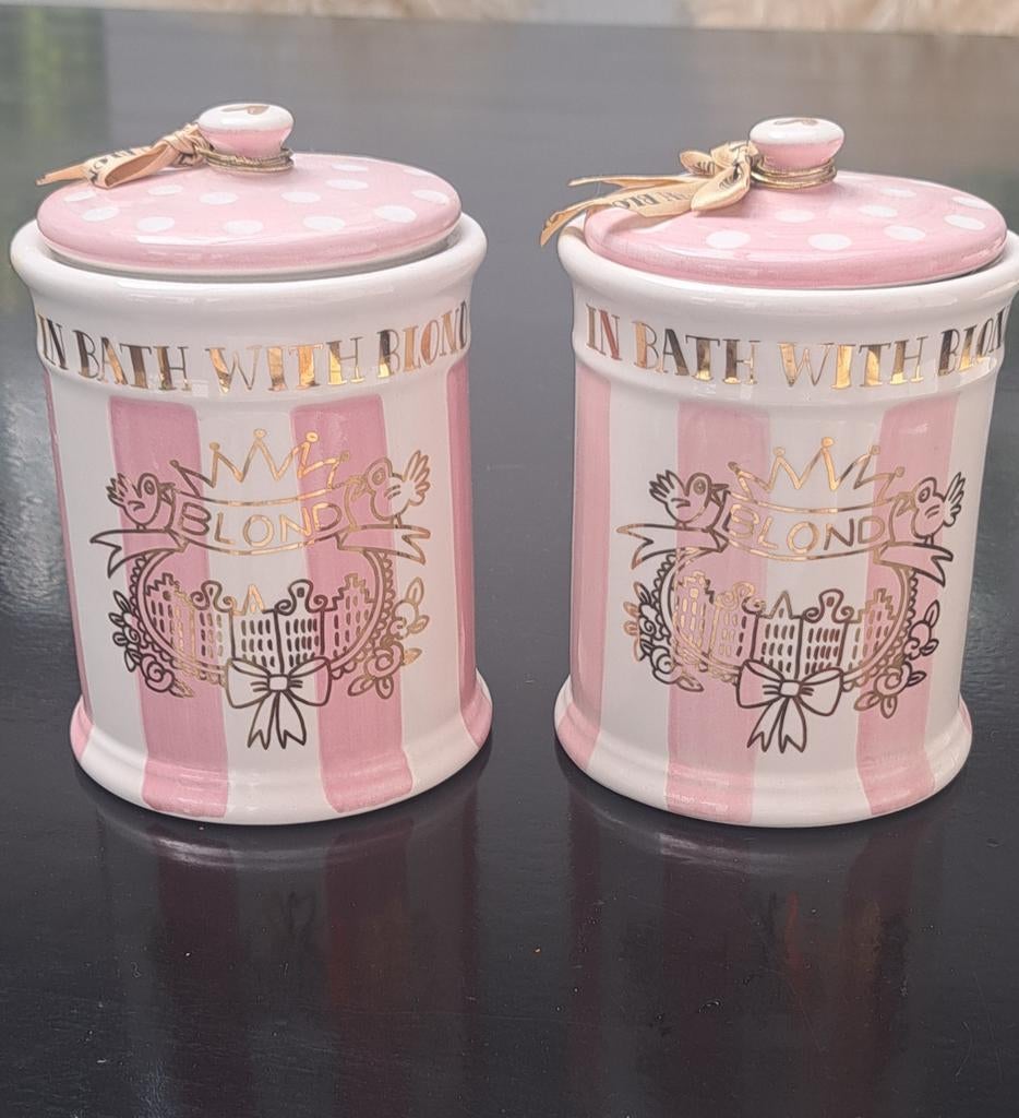 Twee prachtige potten BLOND, Huis en Inrichting, Ophalen, Zo goed als nieuw, Roze