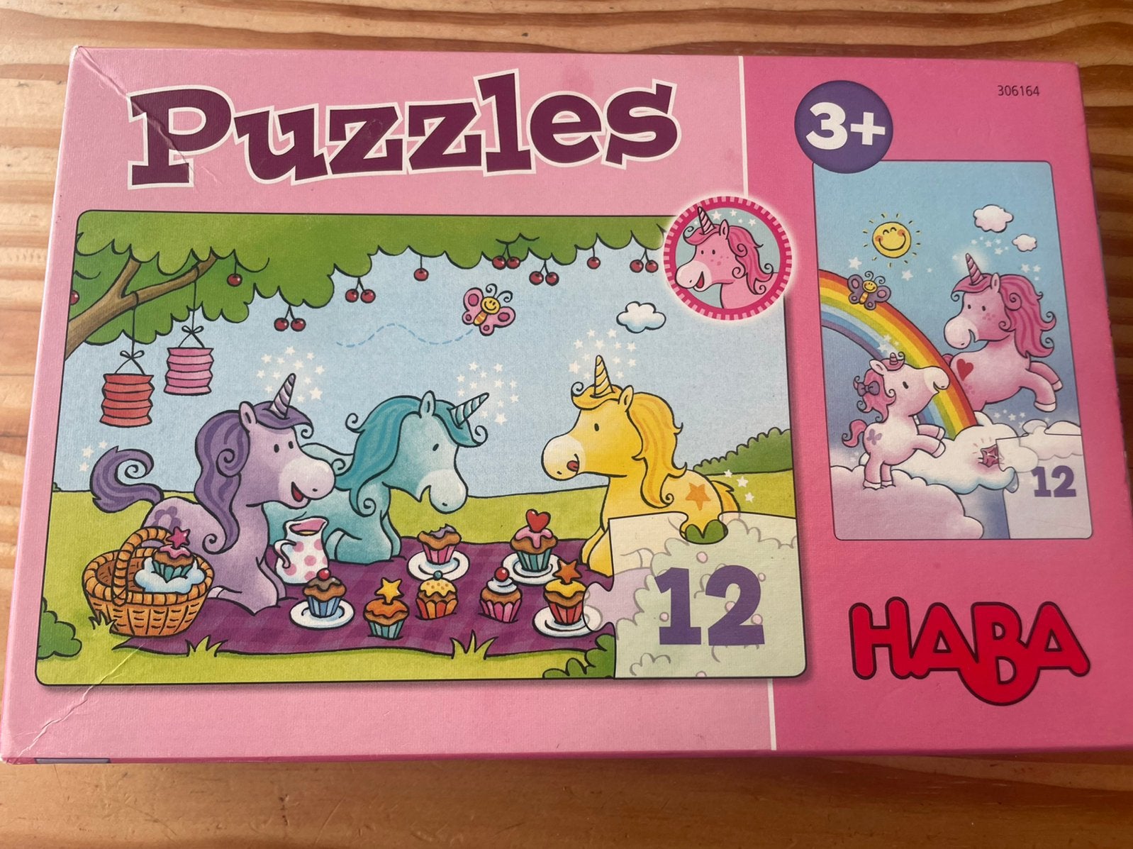Haba puzzels Eenhoorn Fonkelglans, Ophalen of Verzenden, 10 tot 50 stukjes, Zo goed als nieuw, 2 tot 4 jaar
