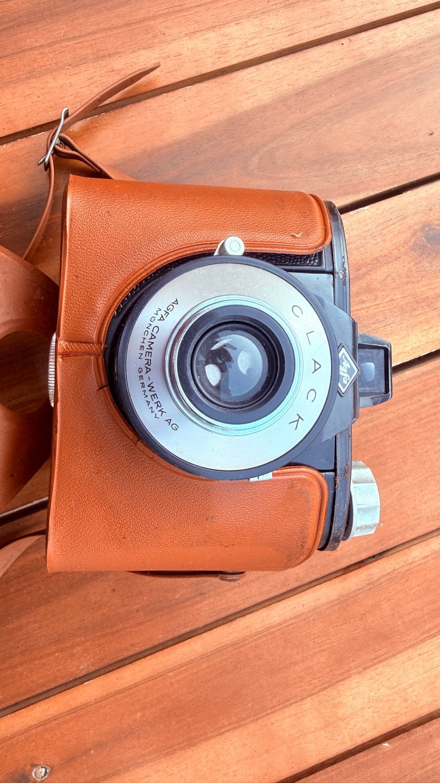 Vintage Agfa Clack camera met tas en flitser, Ophalen of Verzenden, Gebruikt, Compact, Overige Merken