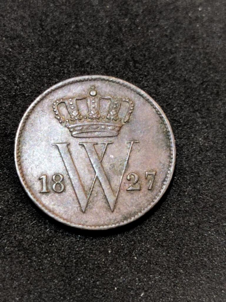 1 cent 1827 Willem 1, Ophalen of Verzenden, Koning Willem I, 1 cent