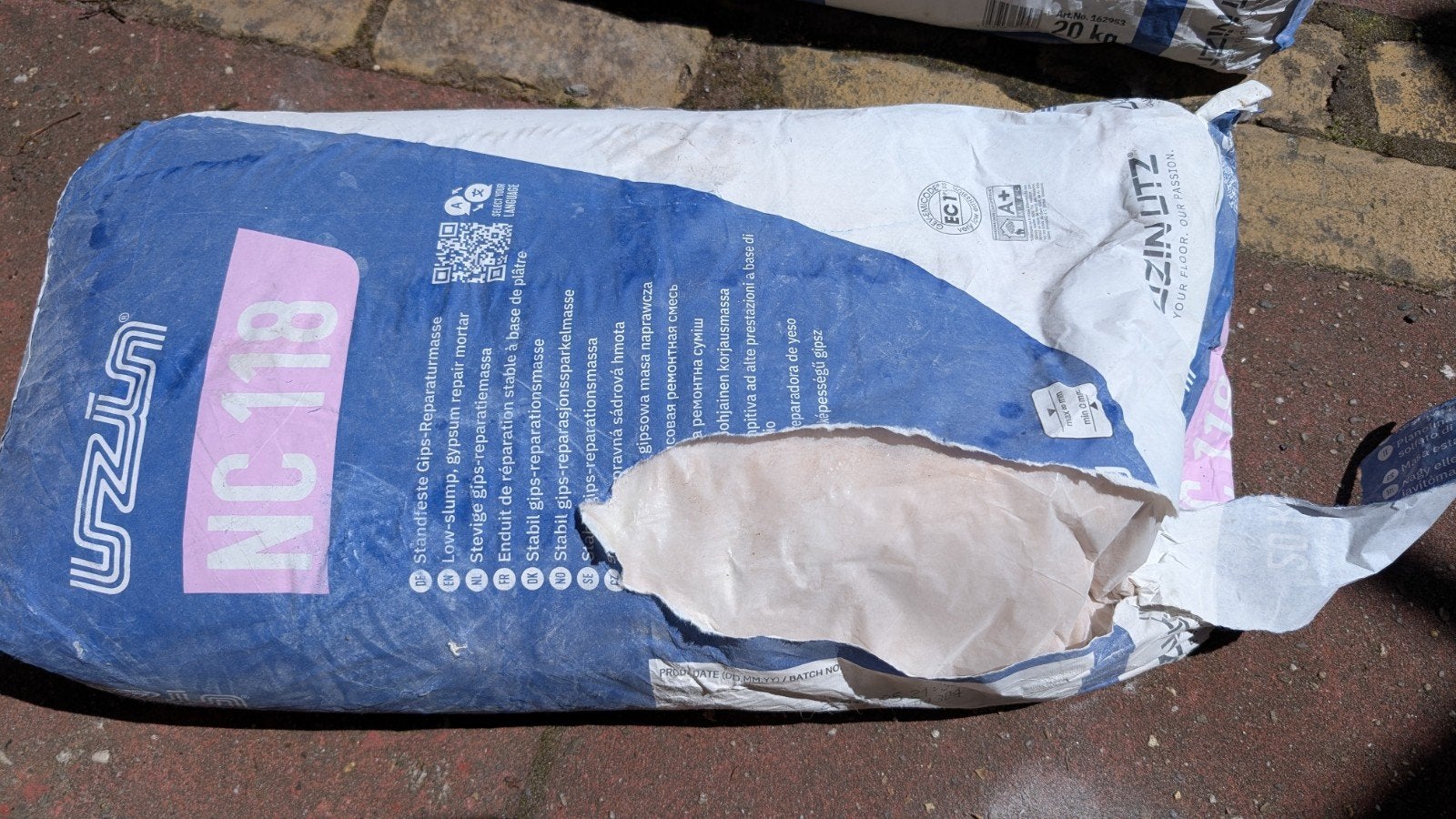 UZIN NC 118 Gips-reparatiemassa - 20 kg zak, Ophalen