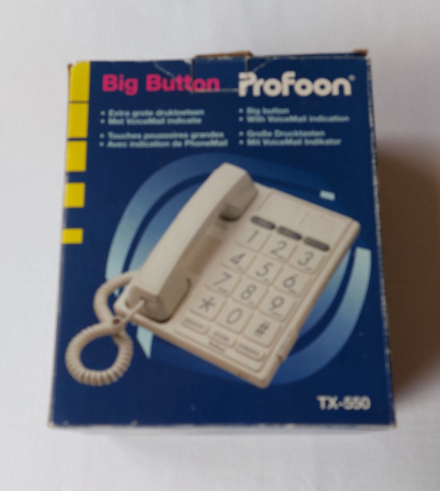 Profoon TX-550vm Big Button vaste telefoon met grote toetsen, Ophalen of Verzenden, Gebruikt, 1 handset