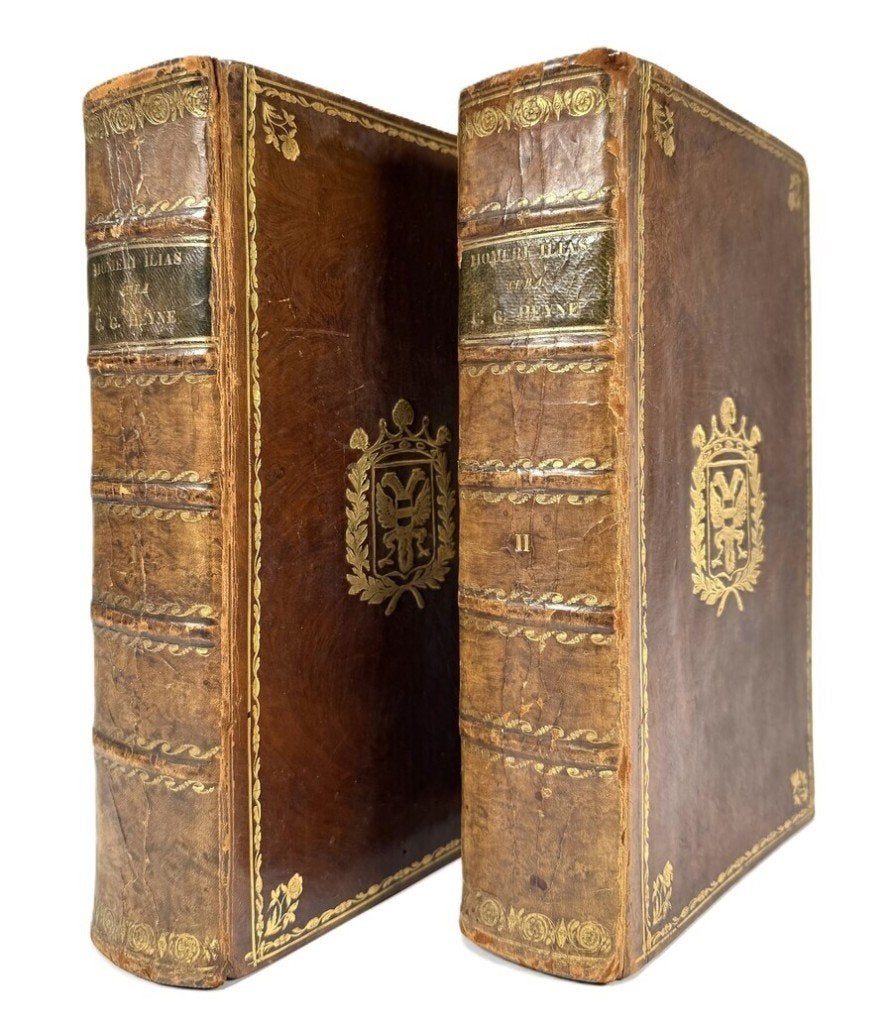 1078. Homerus' Ilias, tweedelige uitgave, prijsbanden, 1804, Ophalen of Verzenden