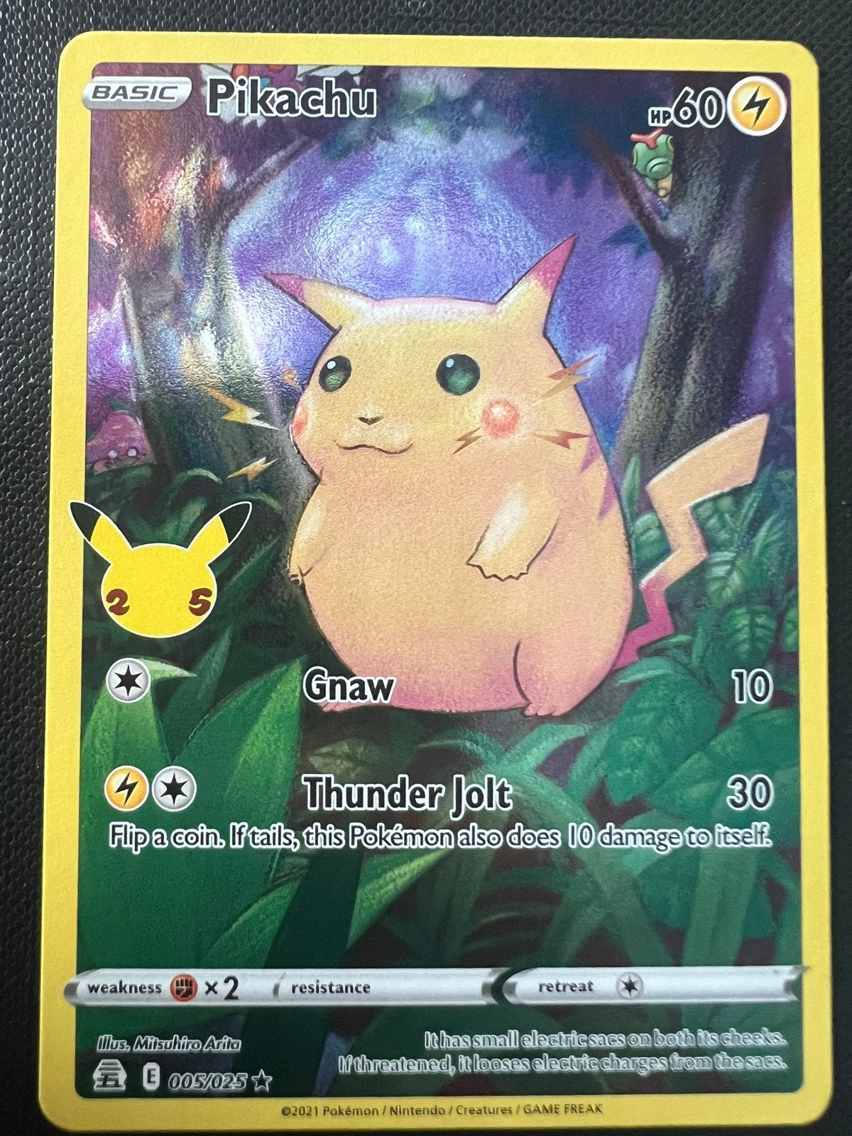 Pikachu - 25th Celebration, Ophalen of Verzenden, Nieuw, Losse kaart, Foil