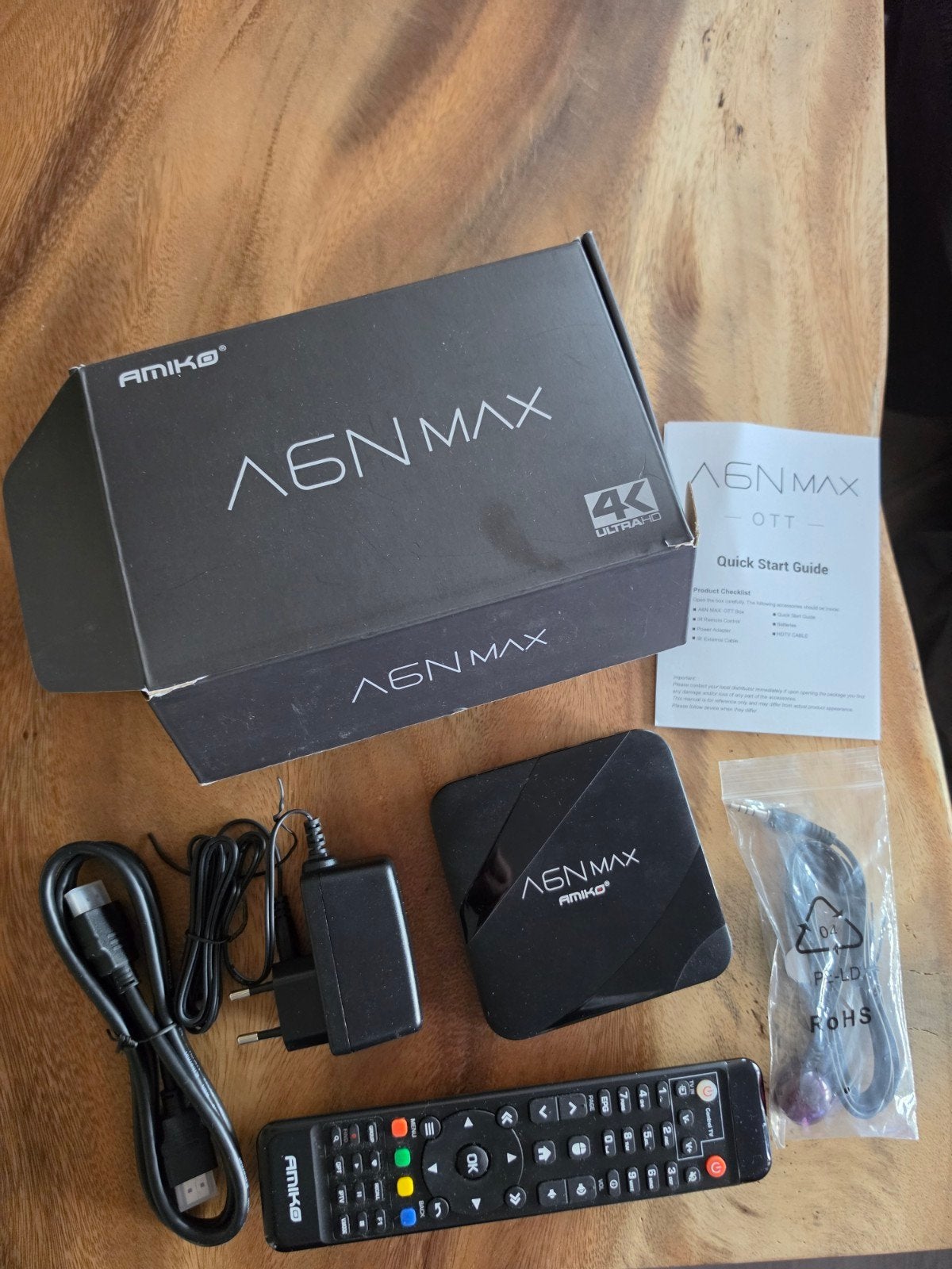 Amiko A6N Max 4K Ultra HD Android TV Box, Ophalen of Verzenden, Zo goed als nieuw, HDMI