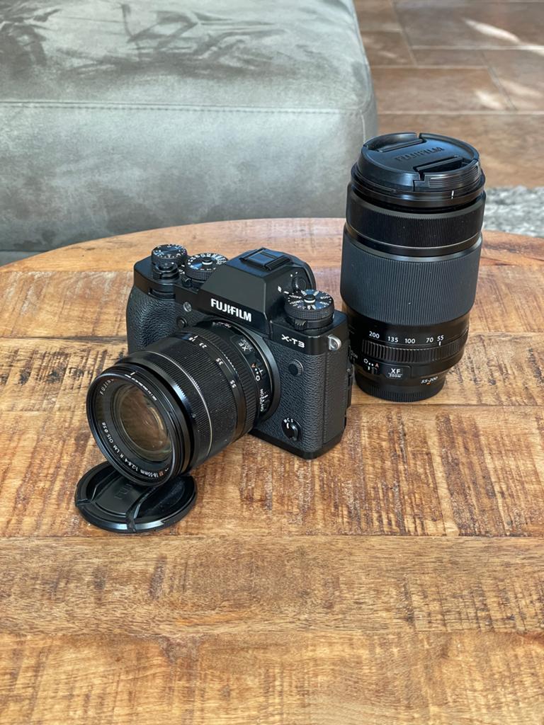 Fujifilm X-T3 met lenzen en extra's, lage shuttercount, Spiegelreflex, Ophalen of Verzenden, Zo goed als nieuw, 4 t/m 7 keer