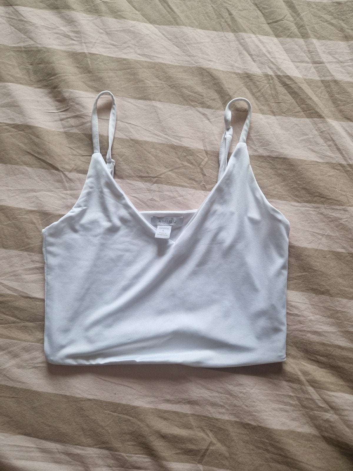 Witte crop top - Amisu - Maat S, Ophalen of Verzenden