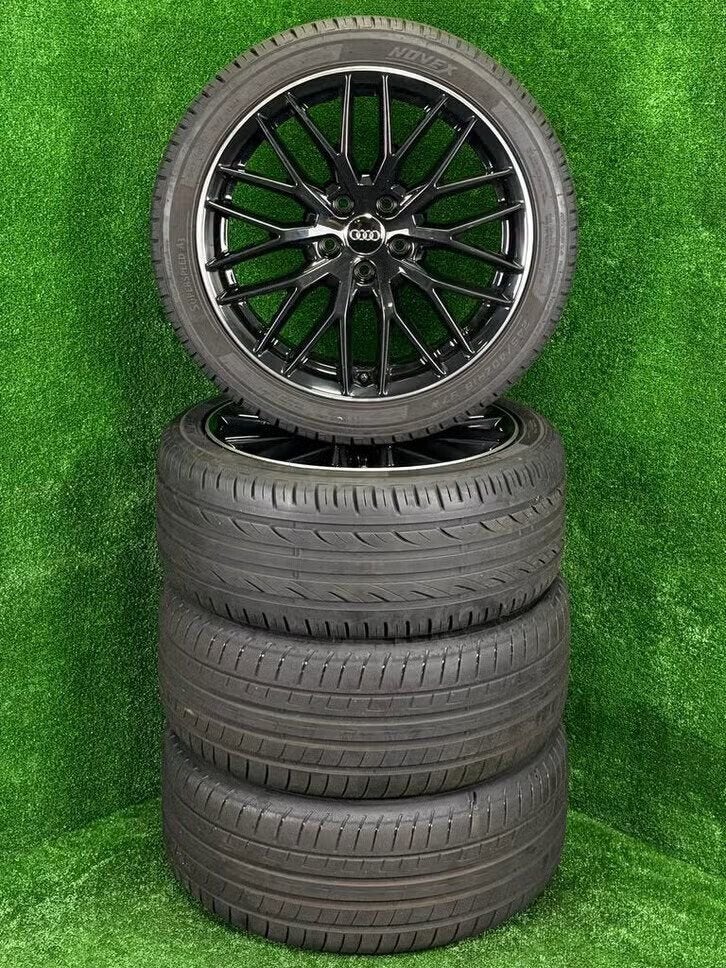 Originele 18 inch Audi S-line velgen met banden A4 S4 B8 B9, Auto-onderdelen, Banden en Velgen, Banden en Velgen, Germany, Ophalen of Verzenden