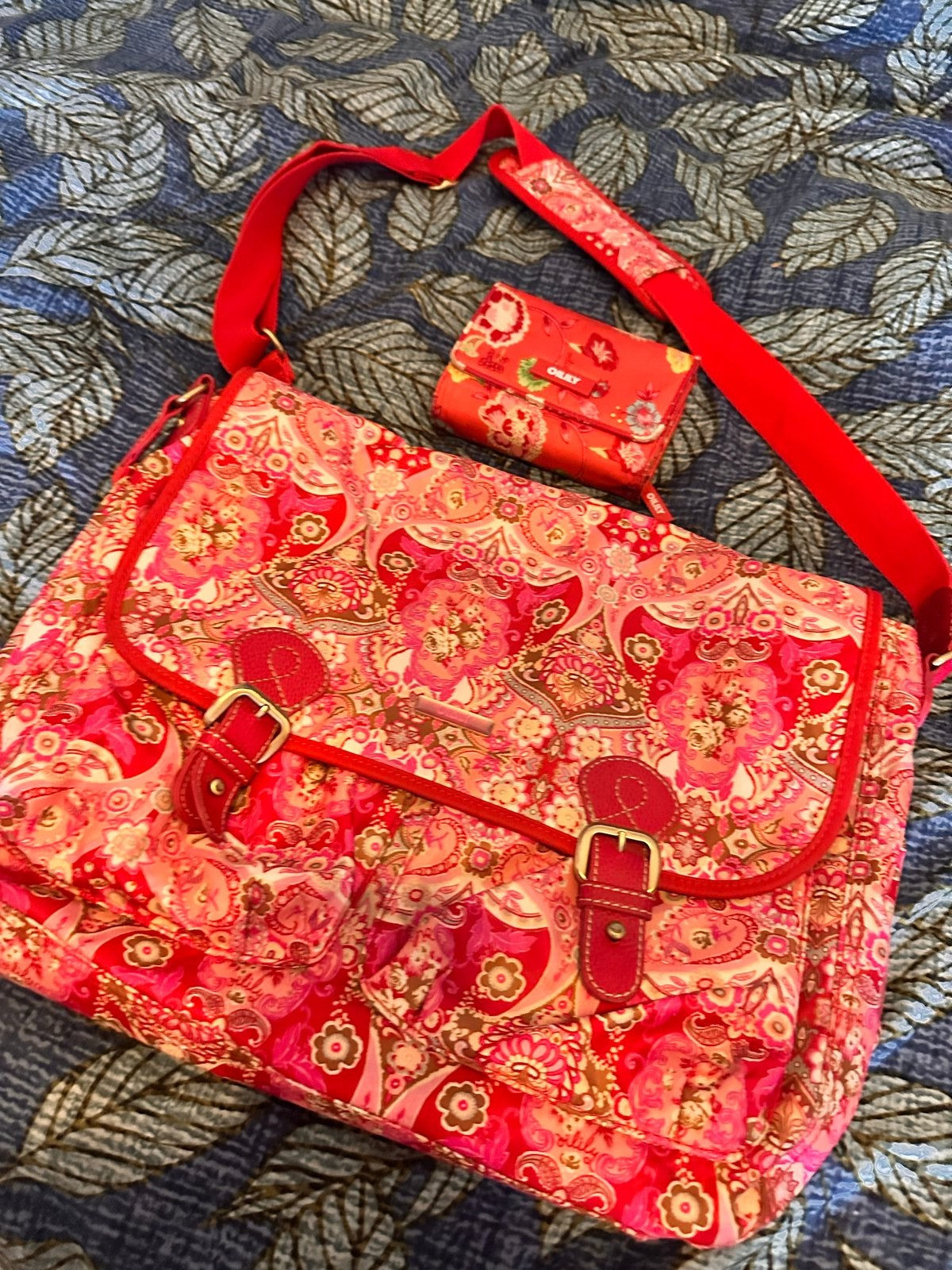 Vrolijke Oilily tas met bijpassende portemonnee, Ophalen of Verzenden, Gebruikt, Rood, Schoudertasje