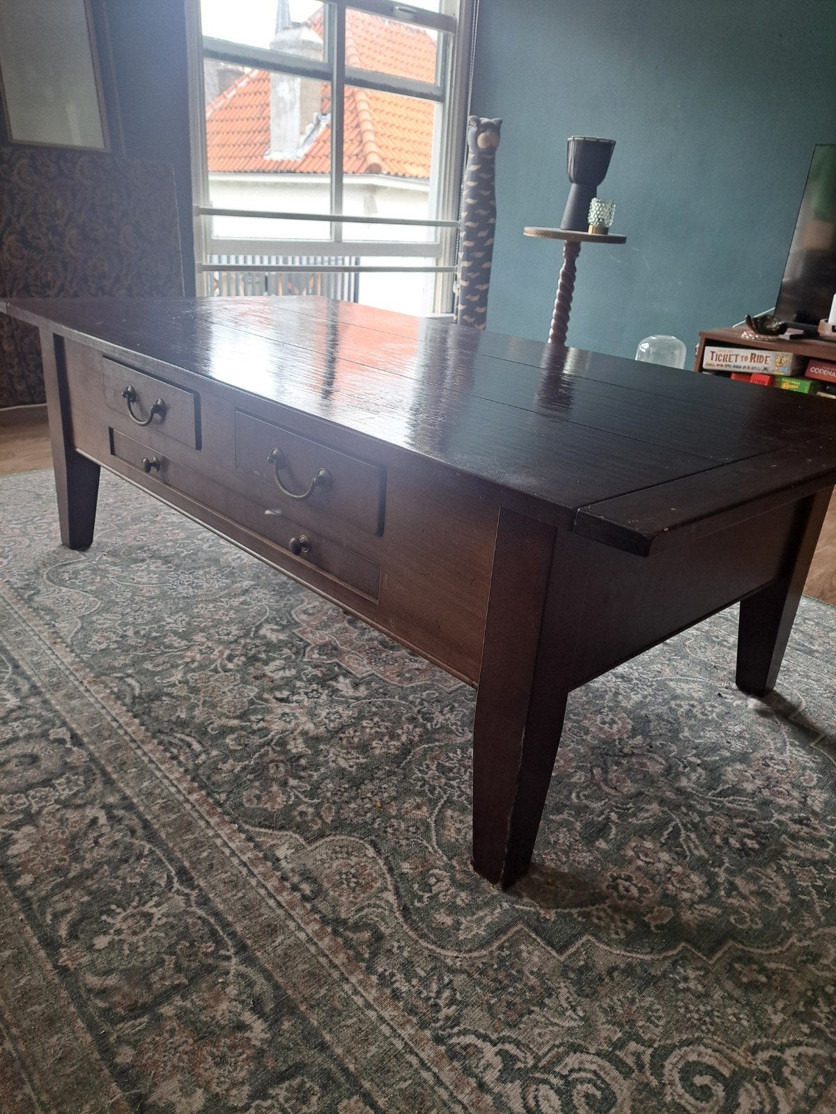 Salon tafel, Ophalen, Gebruikt, 100 tot 150 cm, 50 tot 100 cm