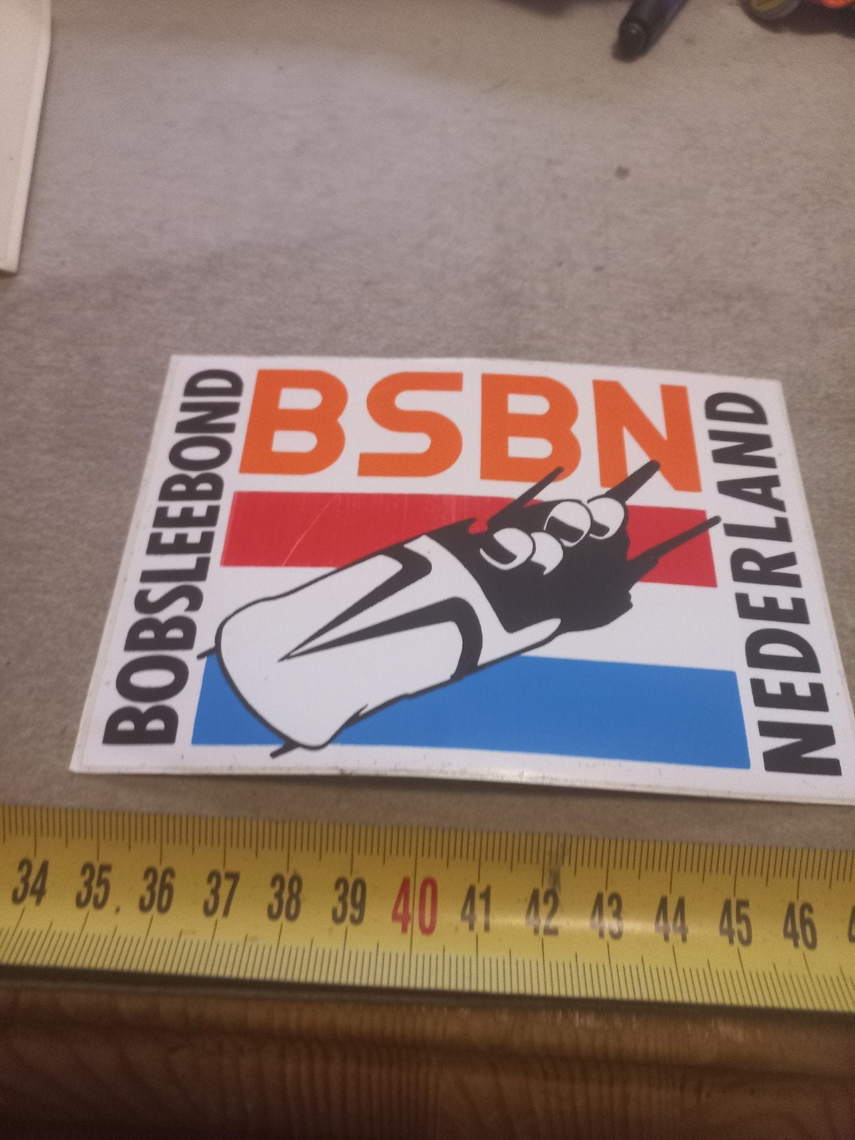 BSBN Bobsleebond Nederland Sticker - Vintage Sport, Ophalen of Verzenden