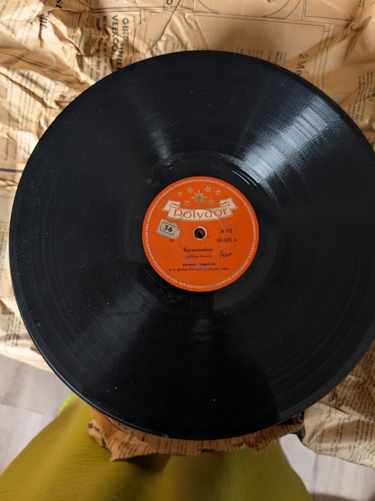 Vintage 78 toeren platen: Polydor & Capitol, Ophalen of Verzenden, Voor 1960, Gebruikt, 10 inch