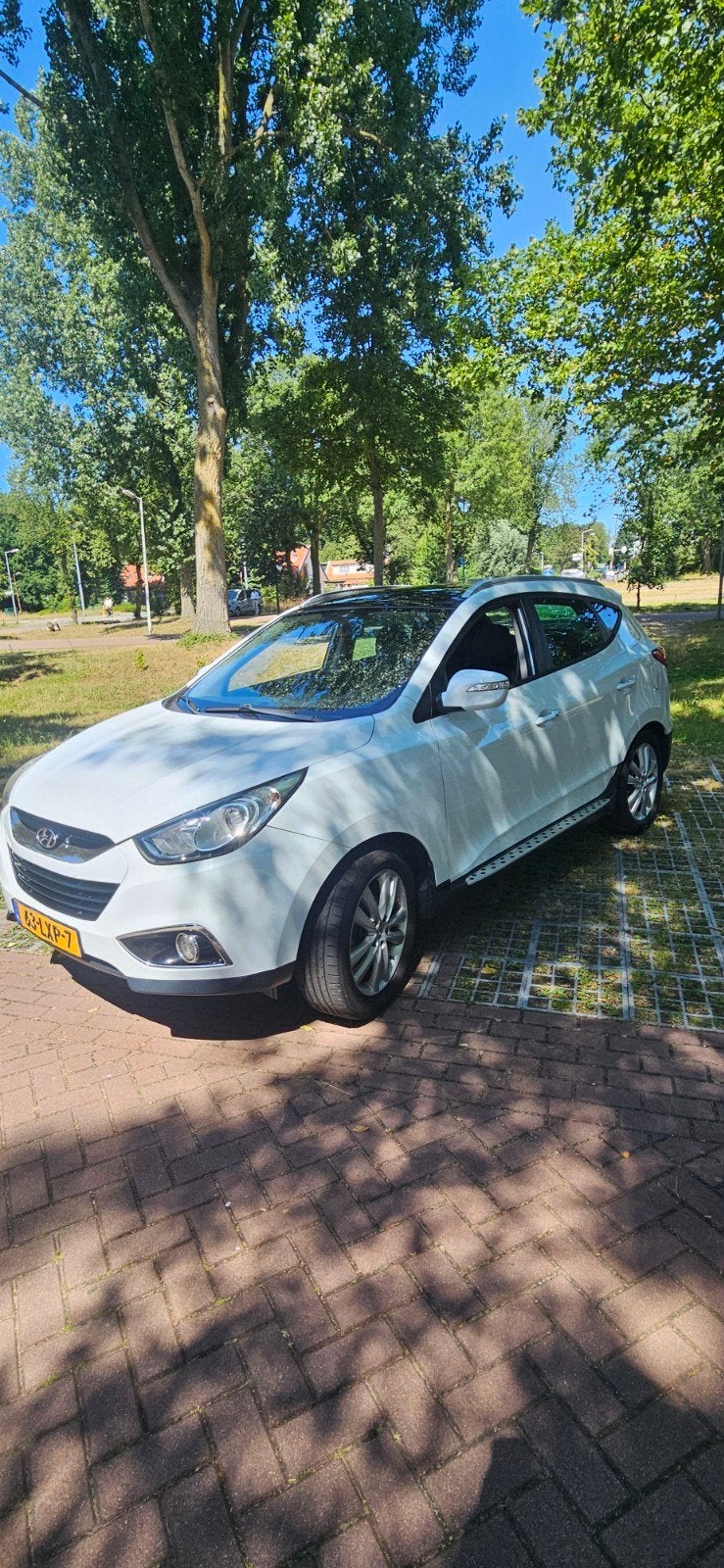 Hyundai iX35 2.0i Cvvt 163pk Aut. 2010 Wit, 1998 cc, 4 cilinders, 75 €/maand, Particulier