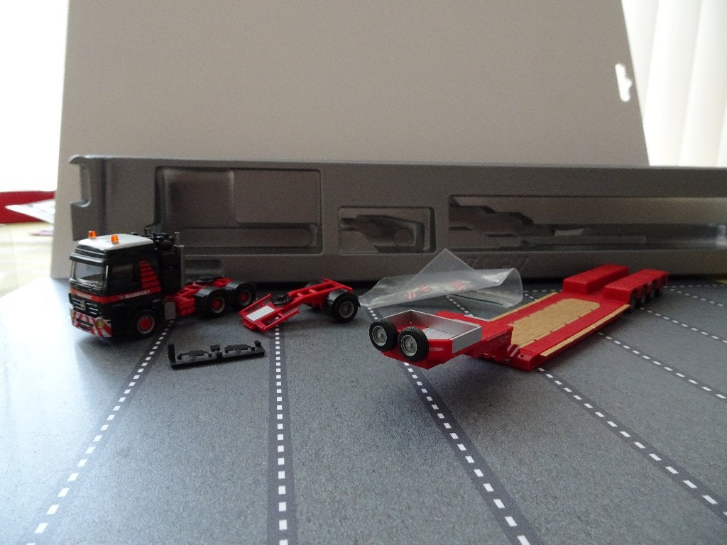 995 herpa mercedes actros mammoet 100577 nooteboom 1:87 truc, Hobby en Vrije tijd, Modelauto's | 1:87, Ophalen of Verzenden, Zo goed als nieuw
