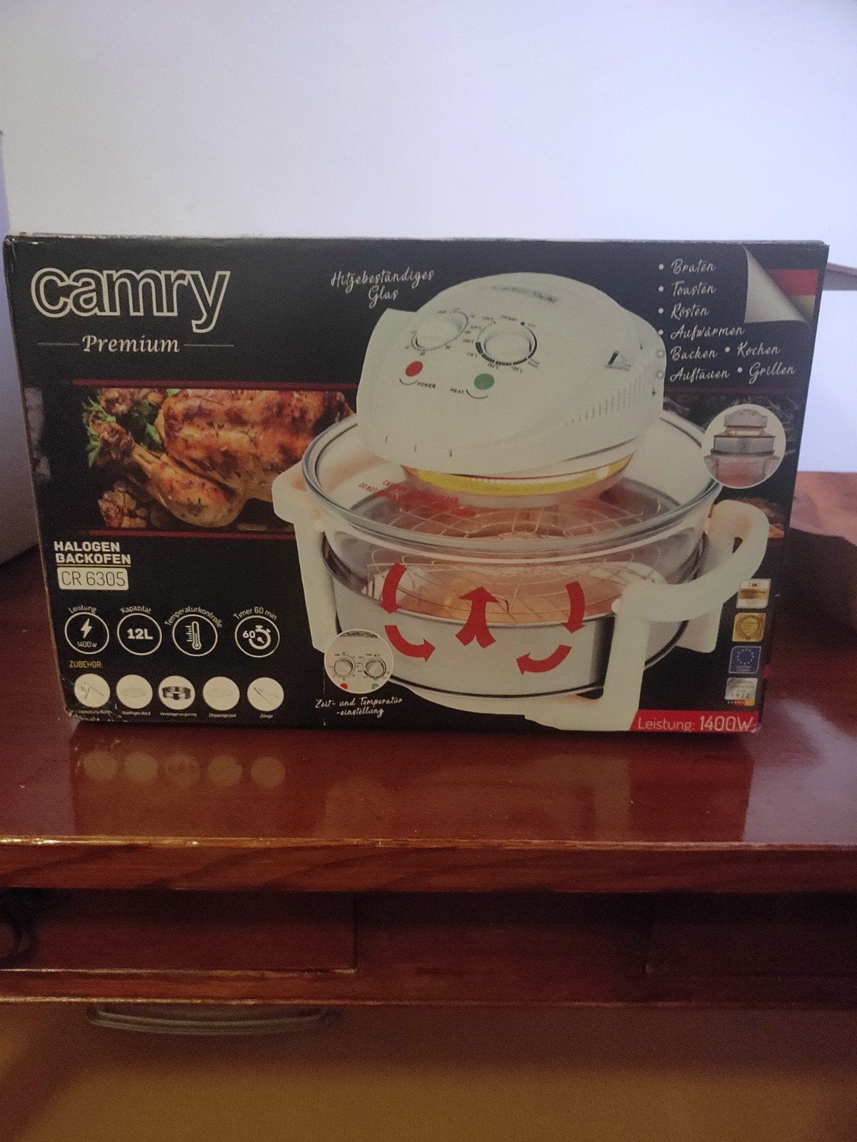 Camry Premium Halogeen Convectie Oven CR 6305 - 1400W, Witgoed en Apparatuur, Ovens, Nieuw, Vrijstaand, Halogeenoven, Overige merken