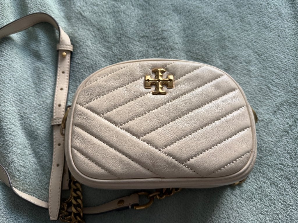 Tory Burch beige tas, Ophalen of Verzenden, Gebruikt, Beige, Handtas