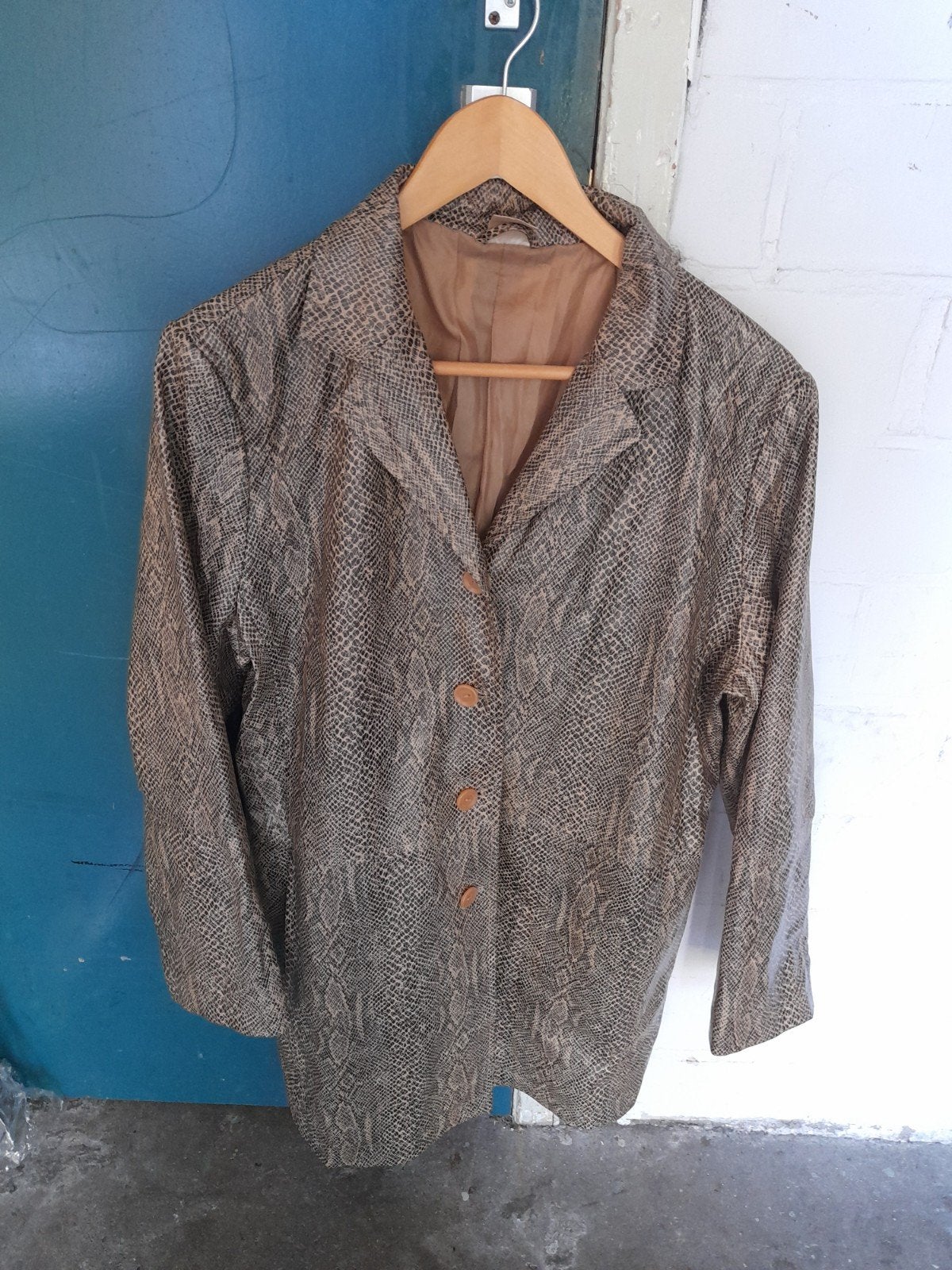 M&S Mode Slangenprint Blazer Maat M/40/42, Maat 38/40 (M), Bruin, Ophalen of Verzenden, M&S Mode