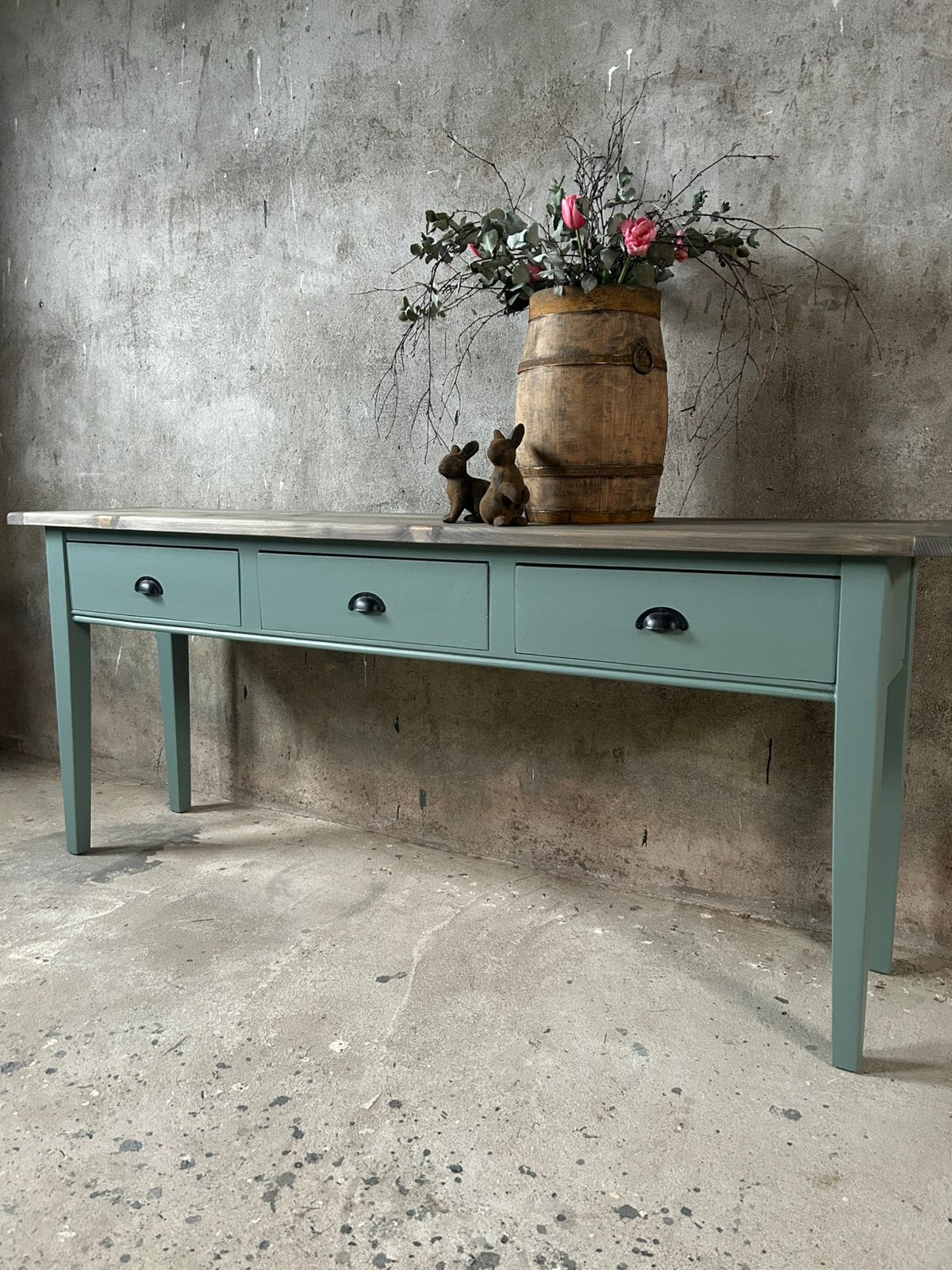 Schitterende landelijke sidetable, Ophalen, Zo goed als nieuw, 25 tot 50 cm, Rechthoekig