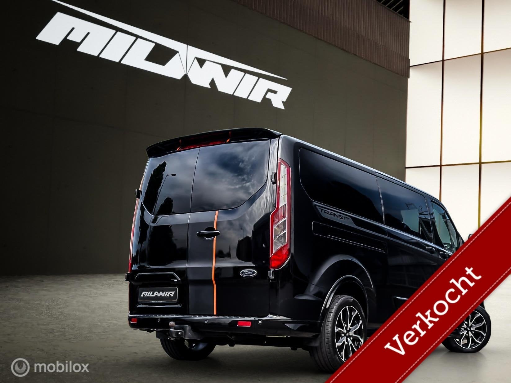 Ford Transit Custom 320 2.0 TDCI L2H1 Sport Dubbel Cabine, 4 cilinders, 1850 kg, Zwart, Bedrijf