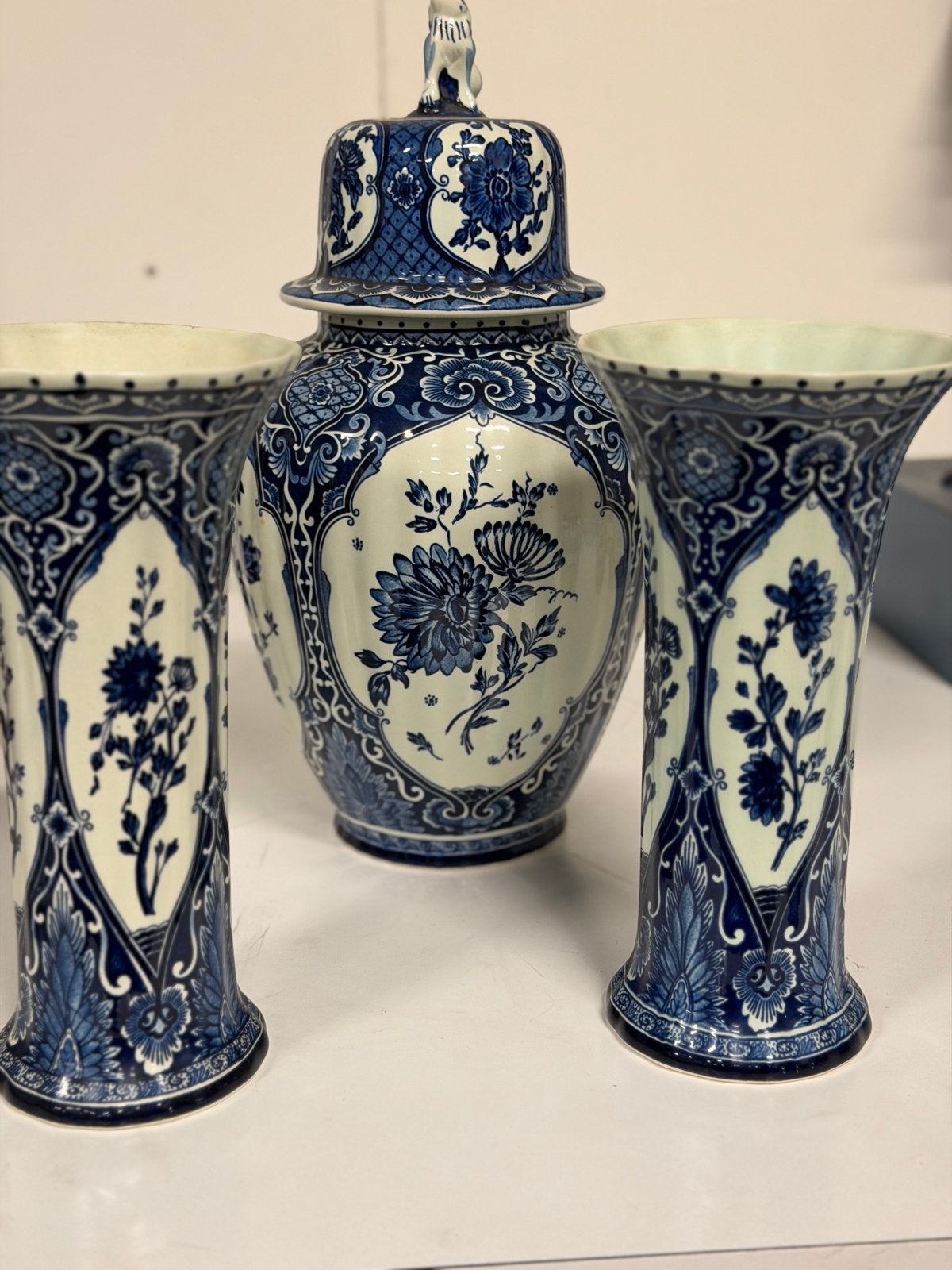 Delfts Blauw Boch Holland Vaas en Pot Set, Ophalen of Verzenden
