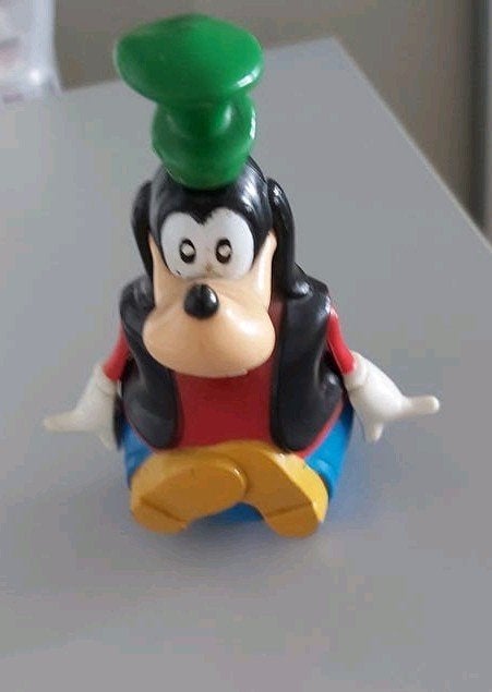 Leuke retro Goofy draaitol, Ophalen of Verzenden, Goofy of Pluto, Zo goed als nieuw, Beeldje of Figuurtje