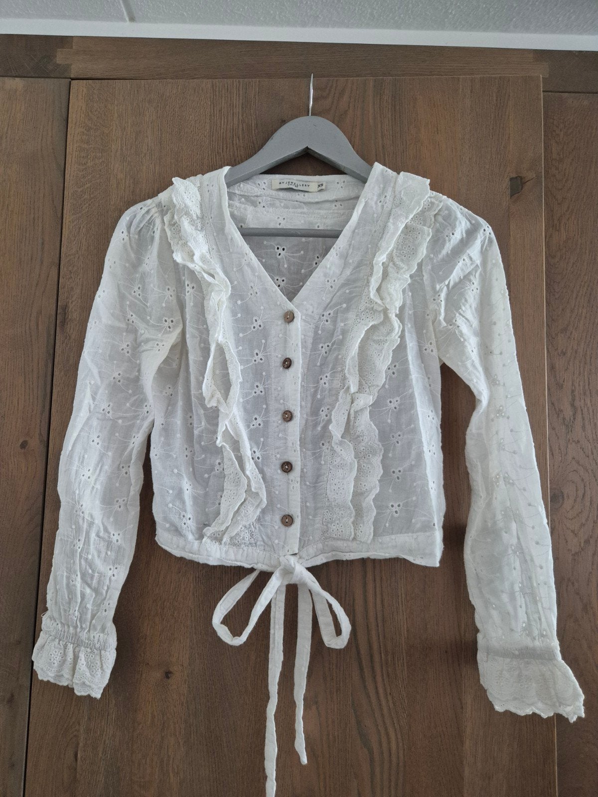 Blouse wit My Jewellery XS, broderie, My Jewellery, Verzenden, Wit, Zo goed als nieuw