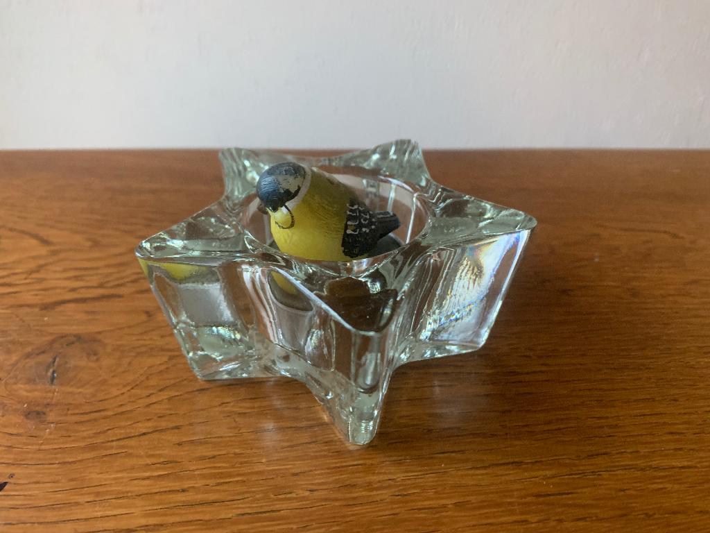 Waxinelichthouder van Glas "Ster" Nieuw, Ophalen of Verzenden, Nieuw, Overige materialen, Minder dan 25 cm