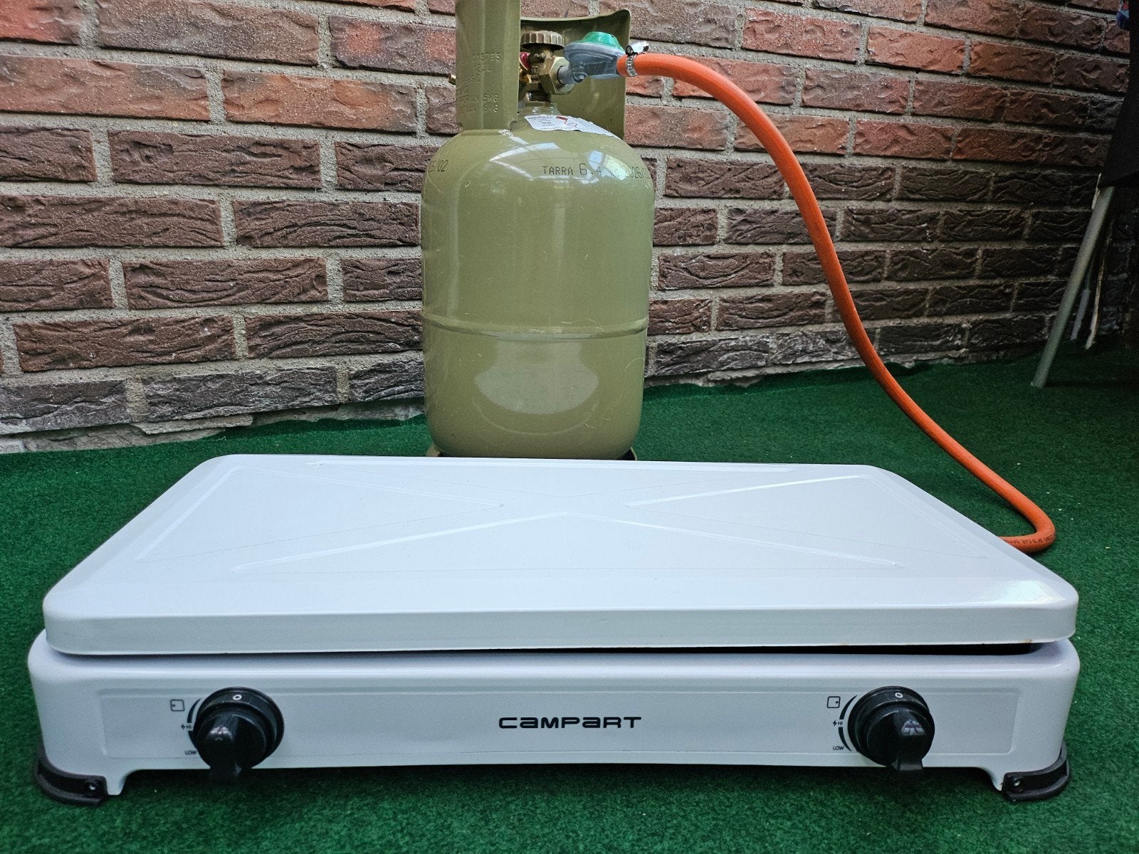 Gasfornuis met gasfles - Ideaal voor camping of buitenkeuken, Ophalen of Verzenden, Zo goed als nieuw