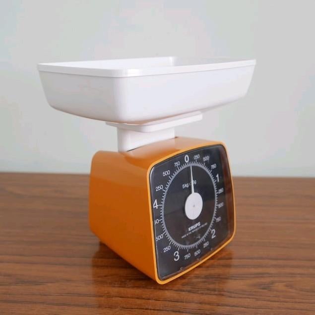Vintage Krups Keukenweegschaal – Oranje – Jaren '70 Retro, Ophalen of Verzenden