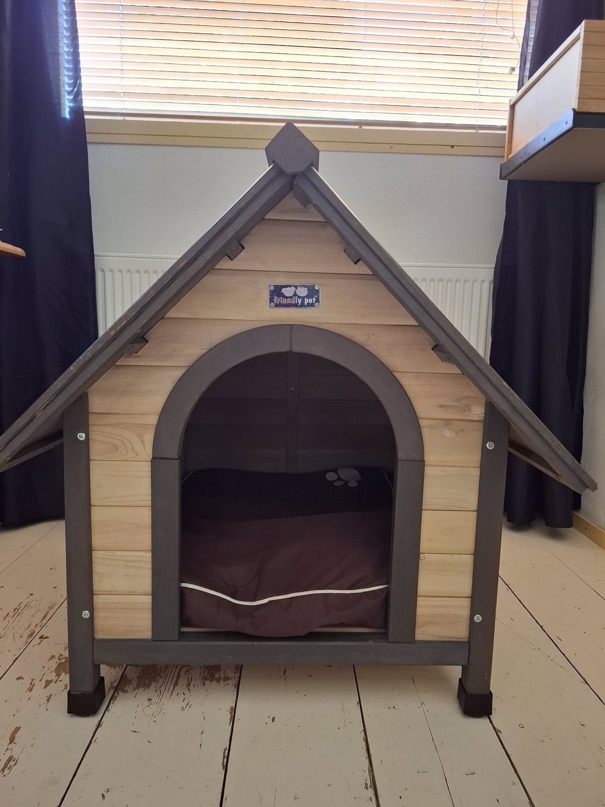 Houten hondenhok, Ophalen, 65 tot 100 cm, Hondenhok, Zo goed als nieuw