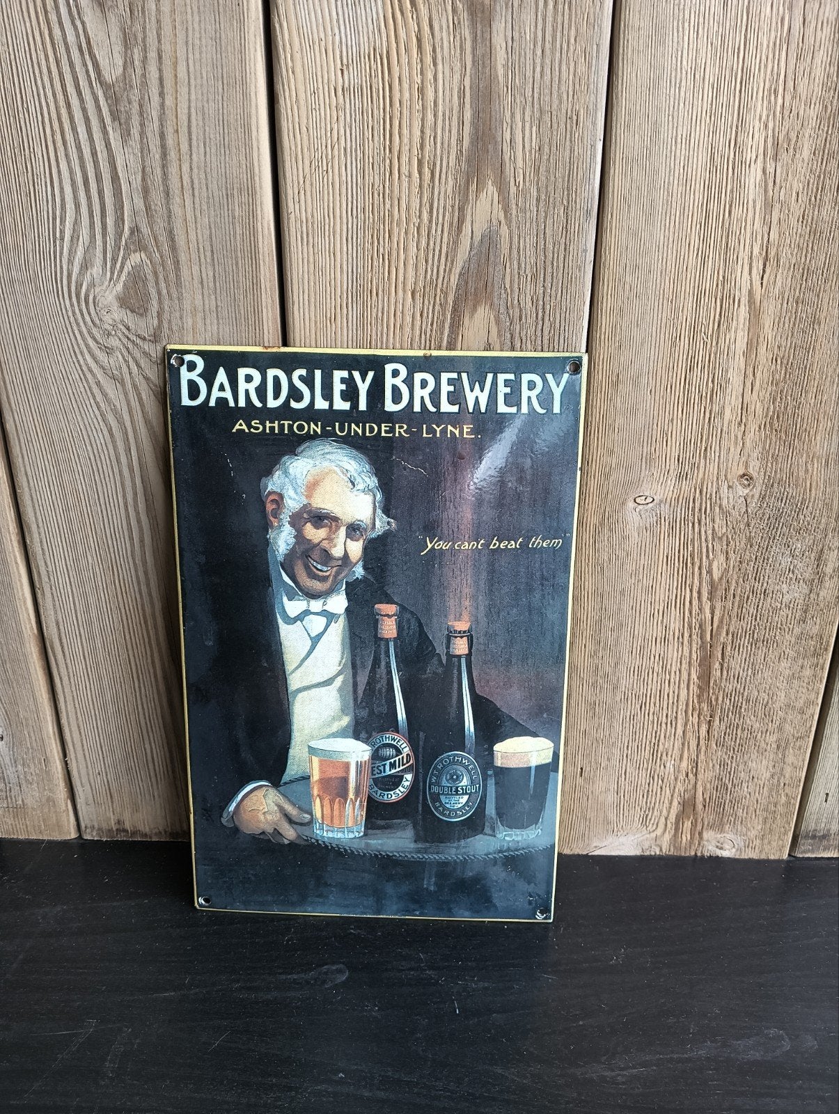 Emaille reclame bord van Barnsley, Ophalen, Reclamebord