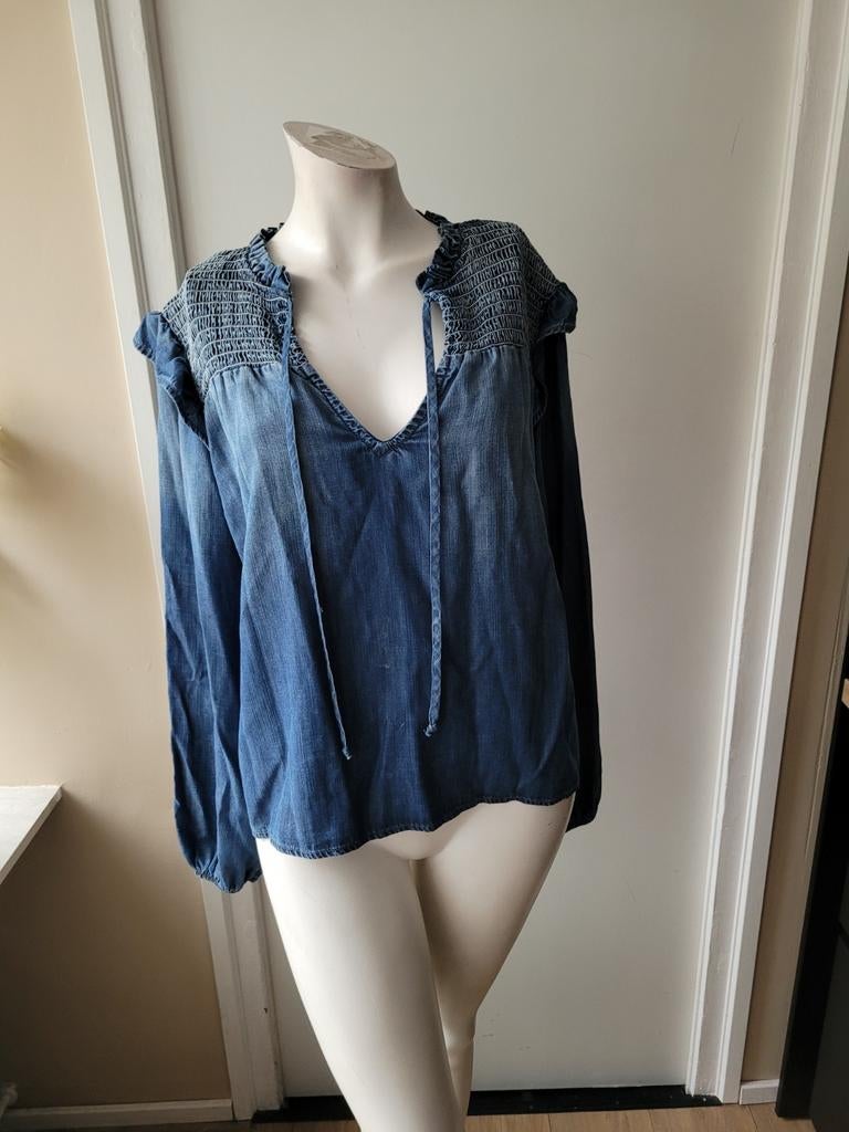 Super leuke Bella Dahl blouse maat M, Kleding | Dames, Maat 38/40 (M), Blauw, Ophalen of Verzenden, Zo goed als nieuw