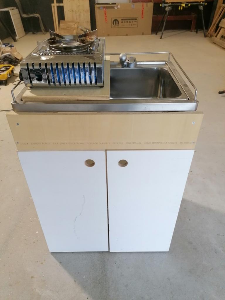 Compact keukenblok voor camper of caravan, Ophalen, Gebruikt