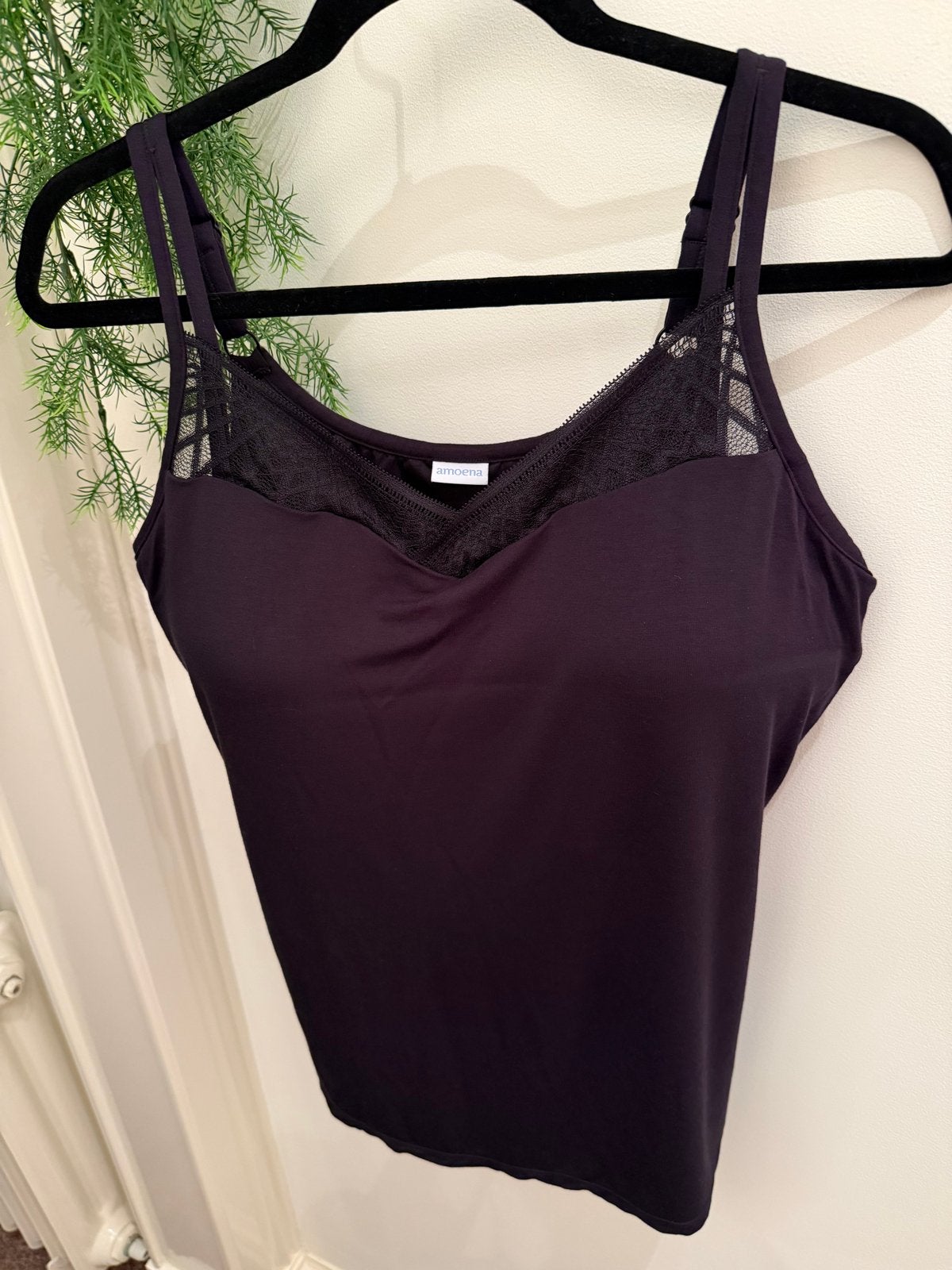 Amoena Pia Top Prothese Hemdje Zwart XL, Zwart, Maat 46/48 (XL) of groter, Ophalen of Verzenden, Zo goed als nieuw