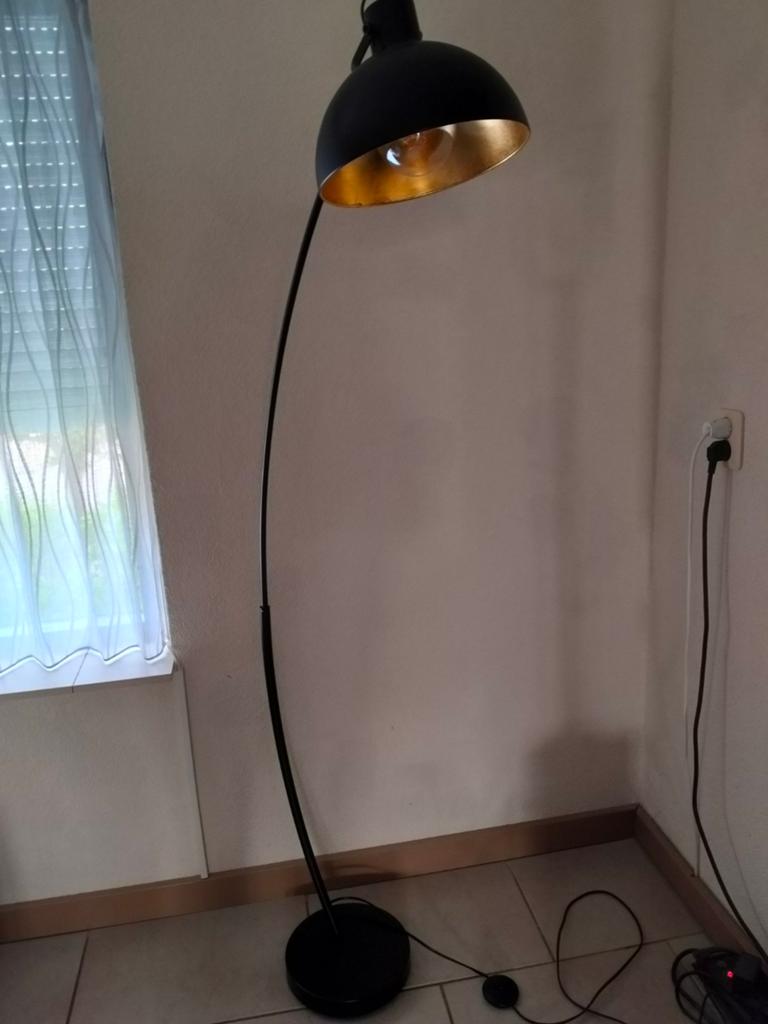 Booglamp zwart, Huis en Inrichting, Lampen | Vloerlampen, Ophalen, Zo goed als nieuw, 150 tot 200 cm