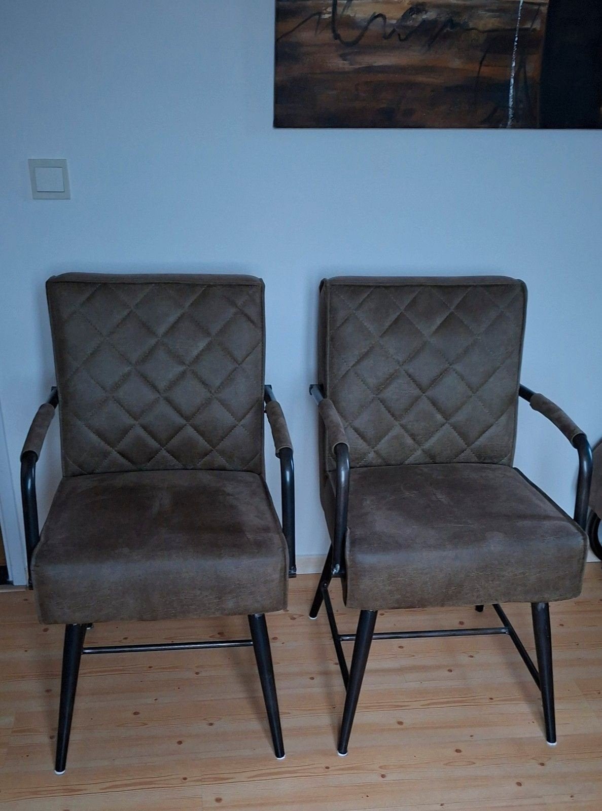 fauteuil groen stoelen industrieel, Ophalen, Twee, Overige kleuren, Zo goed als nieuw