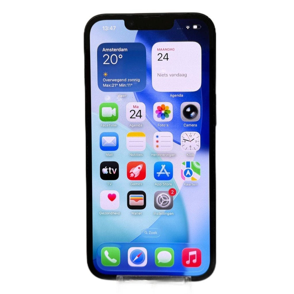 iPhone 14 256GB Zwart | Krasjes scherm | Met garantie, Telecommunicatie, Mobiele telefoons | Apple iPhone, 256 GB, Gebruikt, 86 %