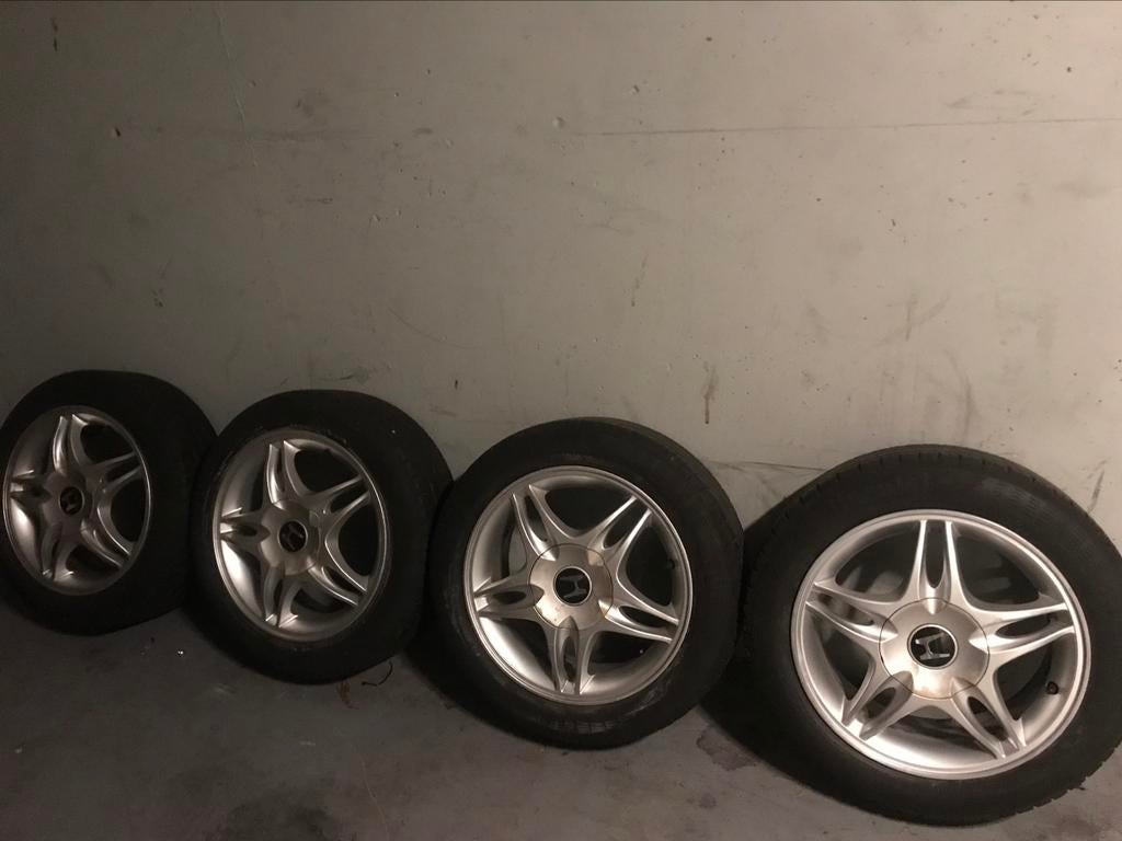 Honda velgen met allseason banden, Ophalen, Gebruikt, 15 inch, Banden en Velgen