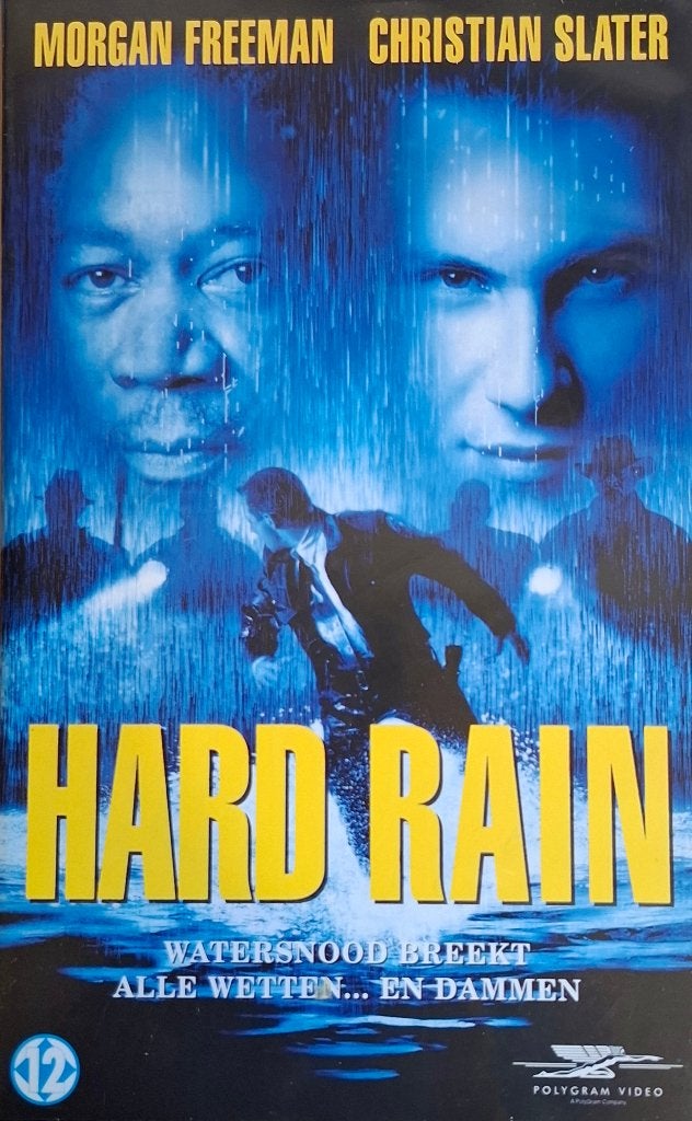 Hard Rain - VHS - Polygram Video, Nederlands ondertiteld, Engels, Alle leeftijden, Ophalen of Verzenden