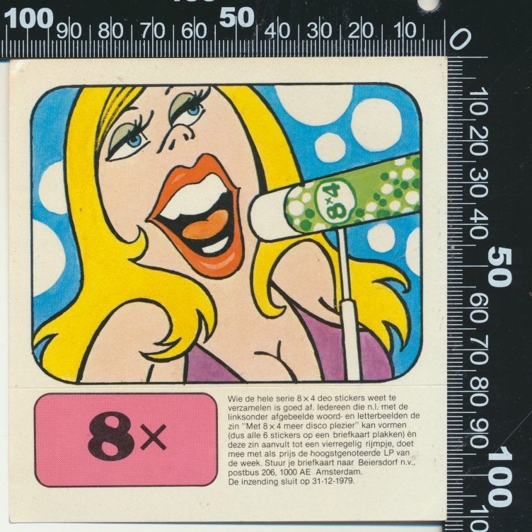 Sticker: 8x4 - Meer disco plezier (3), Verzamelen, Ophalen of Verzenden, Zo goed als nieuw, Bedrijf of Vereniging